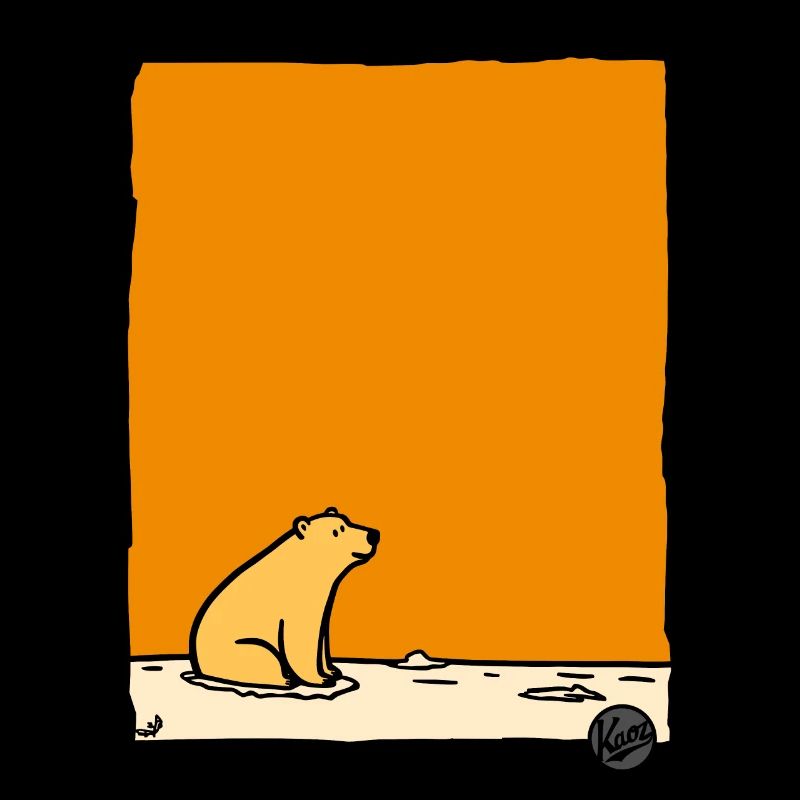 Da ist ein Eisbär