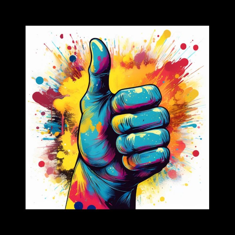 Thumbs Up Explosion – Bold Pop Art Design