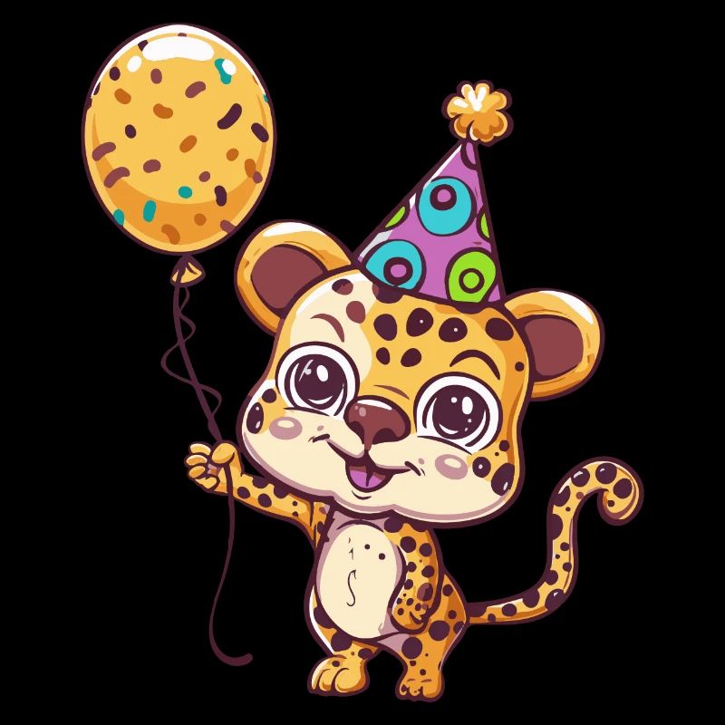 Leopard Birthday Comic Cute