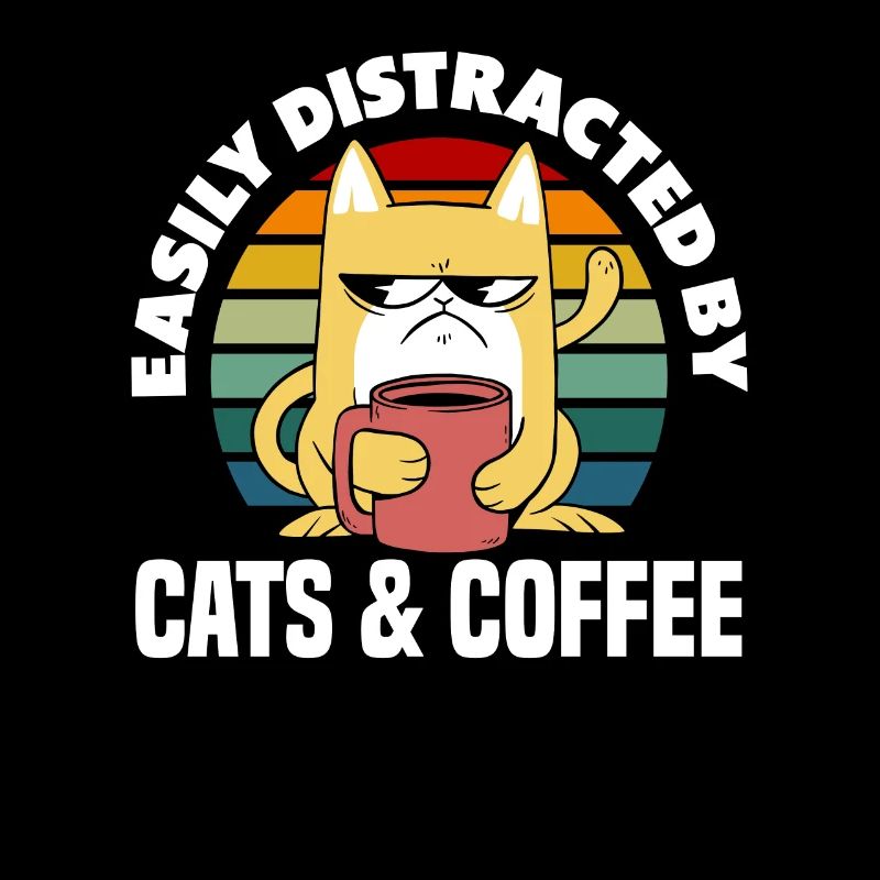 Chats et amateurs de café : simplement distraits