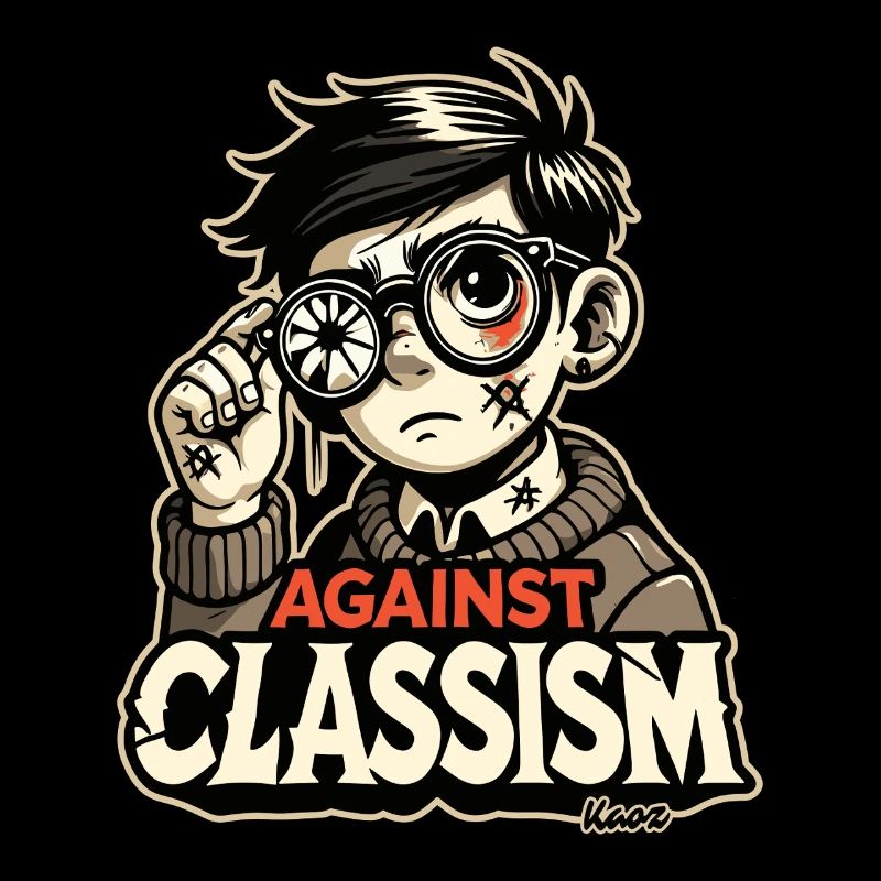 Poor boy with broken glasses: against classism