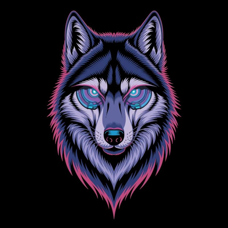 Techno Wolf Kunst