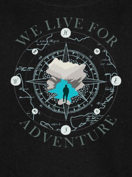 Kompass Abenteuer Silhouette Design Compass