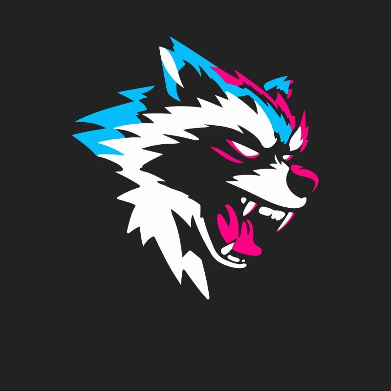 Neon Wolf Head – Conception de jeu agressive