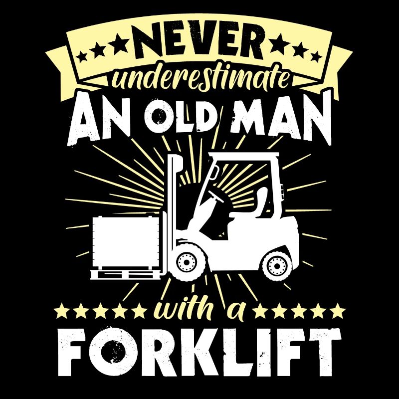 Forklift driver man Forklift underestimate