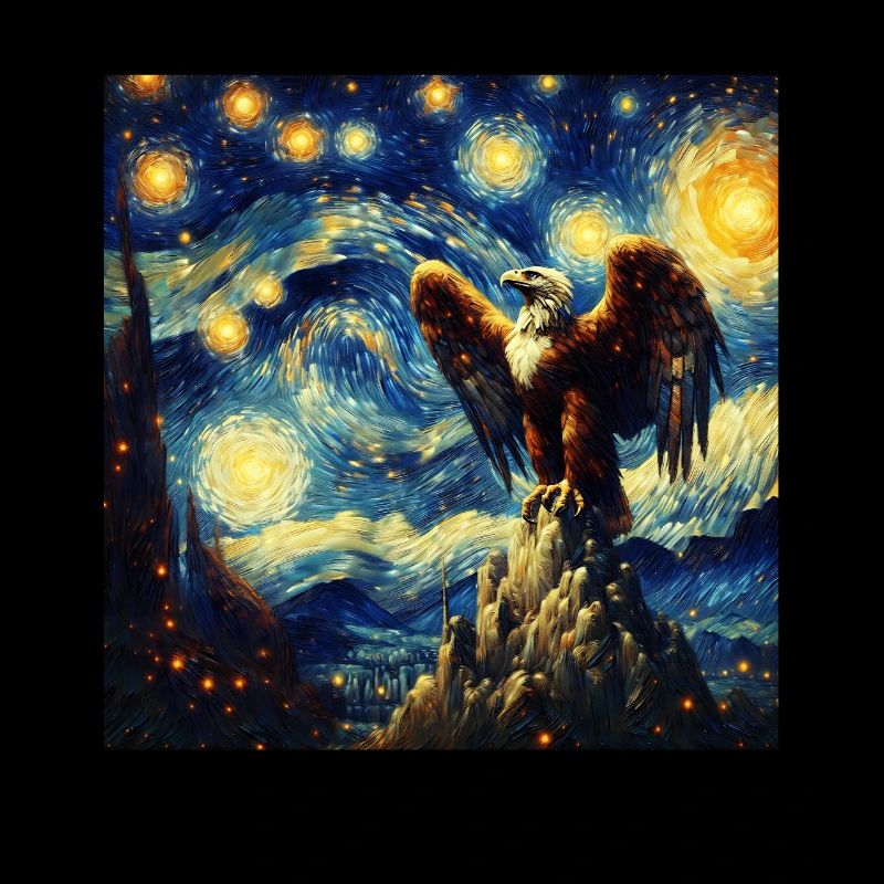 Monkey Eagle Starry Night