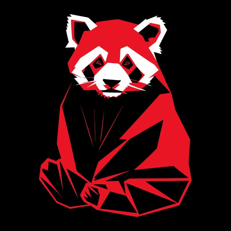 Geometric Red Panda Artwork