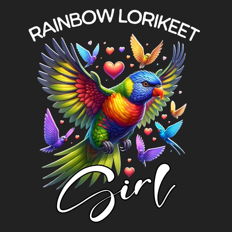 Rainbow Lorikeet Mädchen Regenbogenlori