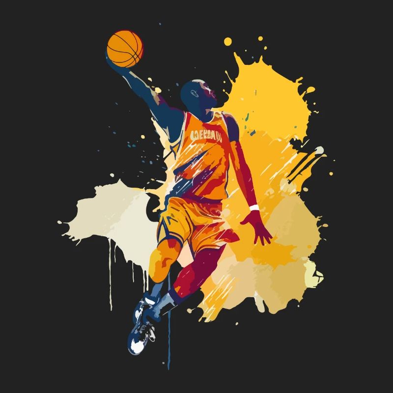 Basketteur Basketteur Dunking Splash Coloré