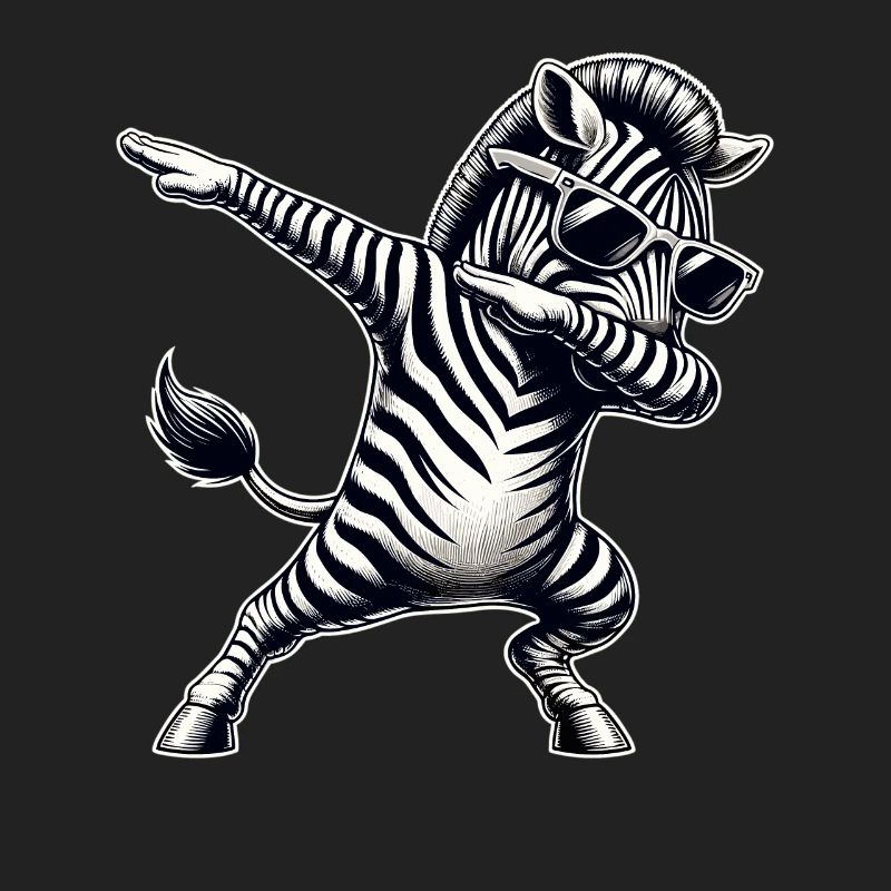 Cool Zebra Dabbing Dance Move Zebra