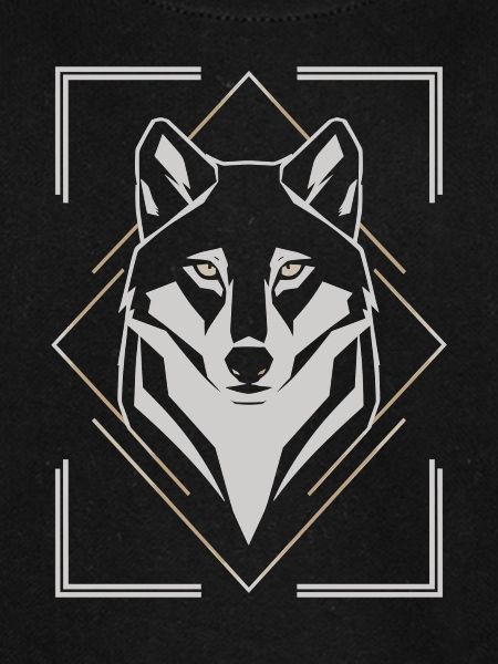 Stilvoller Wolfskopf Geometrisch