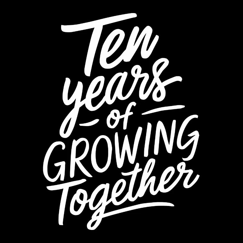 10 ans de croissance commune - 10e anniversaire de mariage
