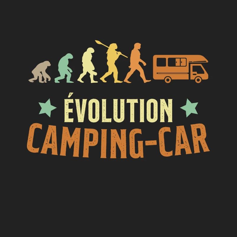 Evolution Camping Car Humor Gift