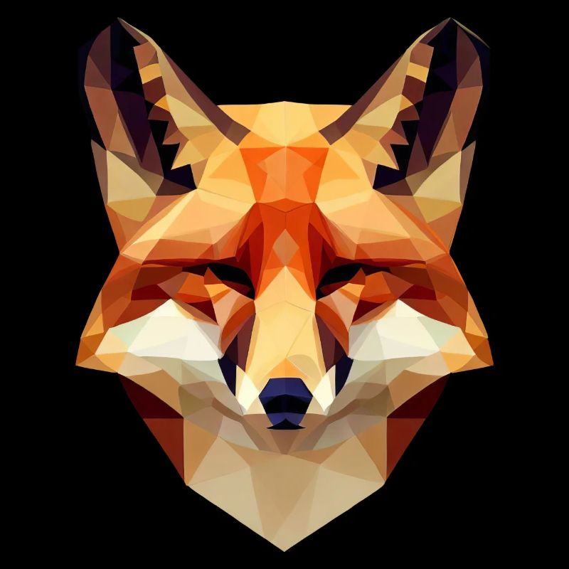 Intriguing Polygon Fox - Modern