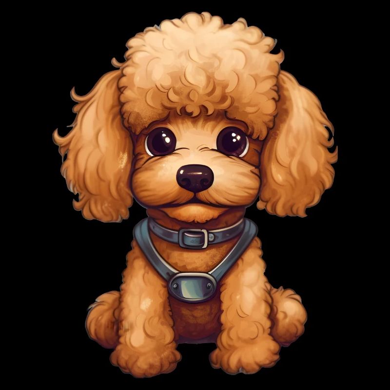 Doux bébé caniche chien