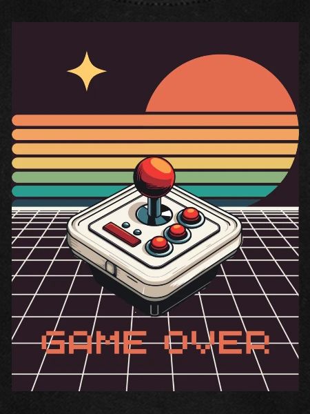 Game Over, Retro, Gaming, Joystick