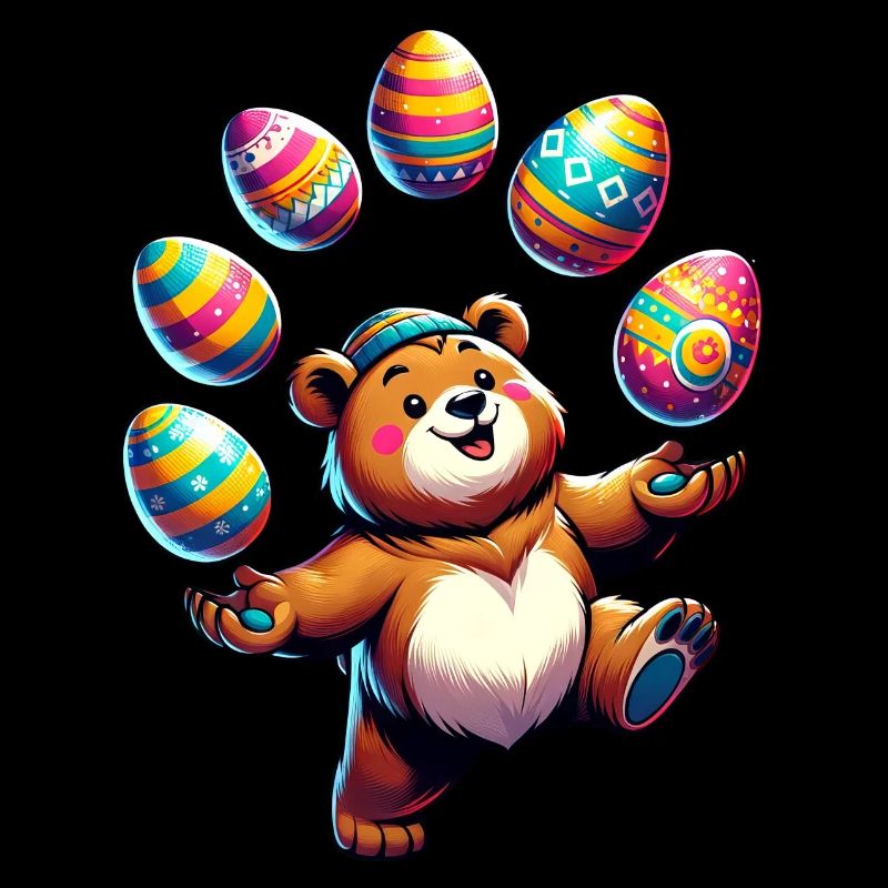 Easter Bear Juggling Easter Eggs: Sweets
