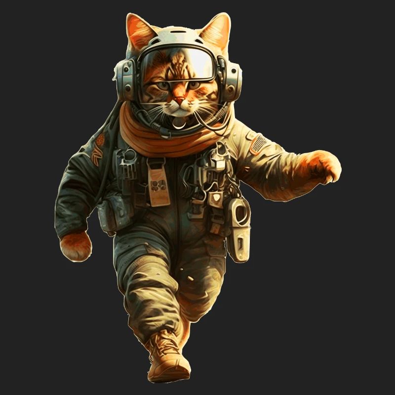 Katze oder Kater dient als Held in der Armee