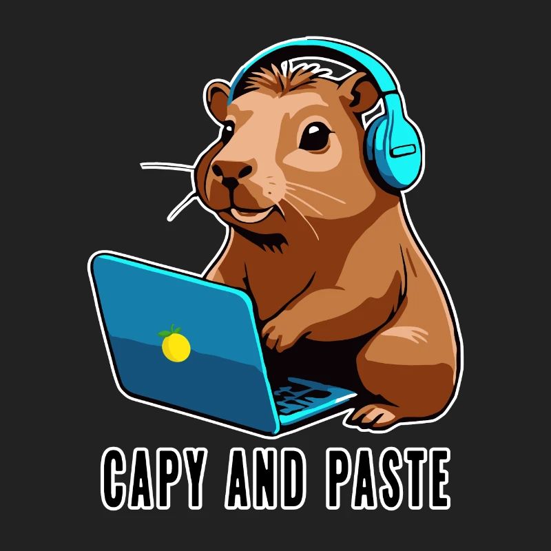 Capybara mit Witz Capy and Paste