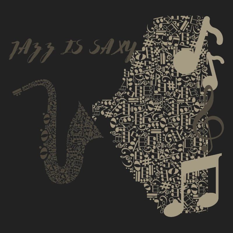 Conception de saxophone musical en notes