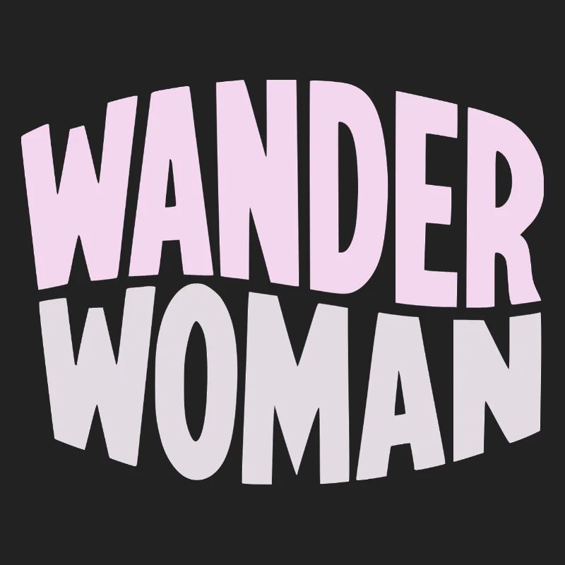 Wanderfrau Gradient Typo
