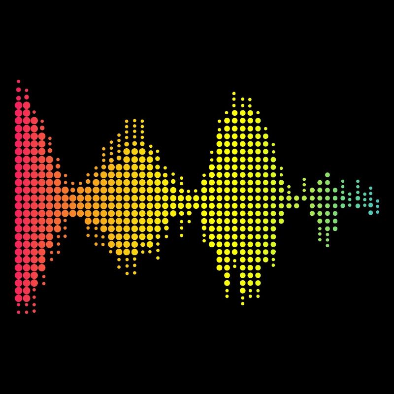 Colored Sound Waves Pattern