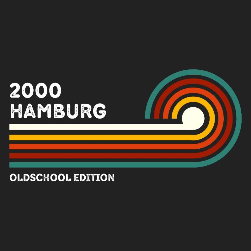 Hamburg Retro Shirt 2000 Code postal Souvenir Code postal