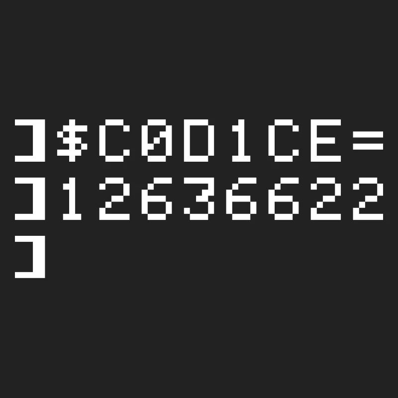 C0D1CE Codice 8-Bit Esadecimal Code Nerd Pix