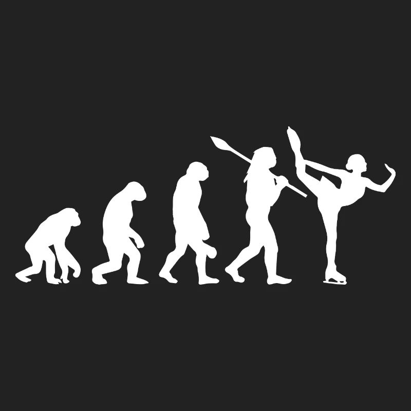 Entwicklung des Mannes, Eiskunstlauf-Mädchen, Eislauf-Mädchen