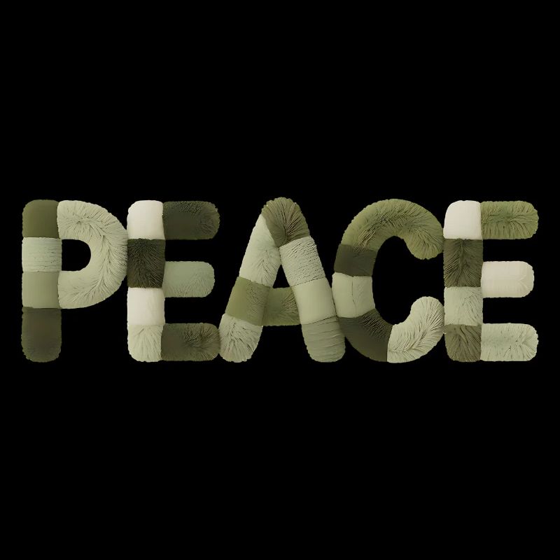 Modern Patchwork Peace Style Sticker