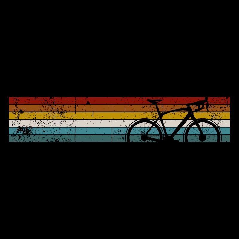 Rainbow Stripe Bicycle Silhouette