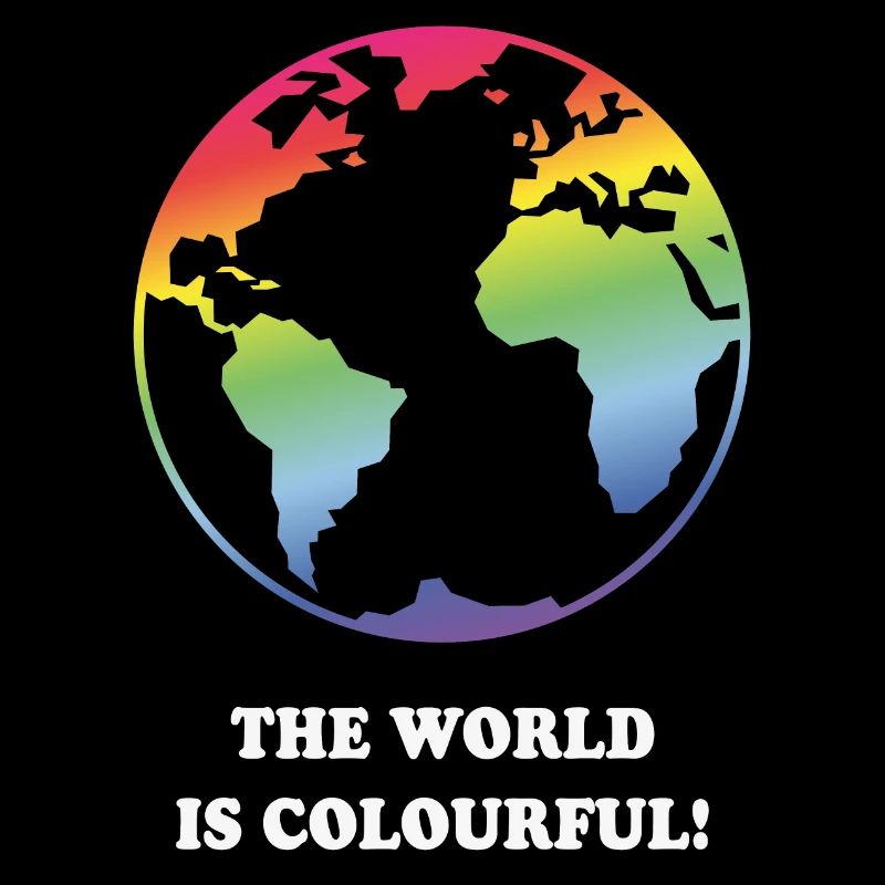 Die Welt ist bunt! (Erde / Regenbogenfarben)