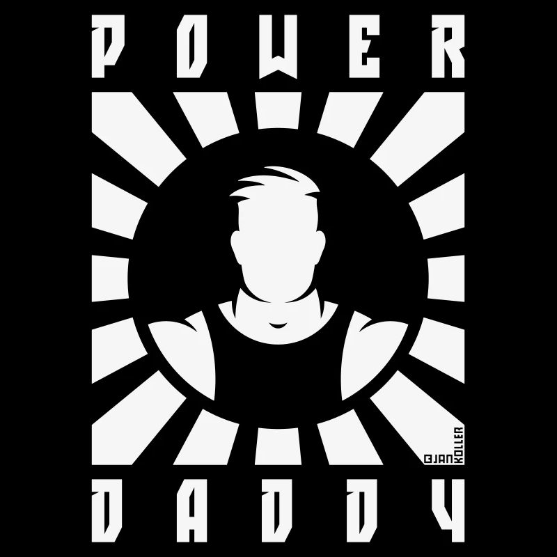Power Daddy (Papa / Vater / Strahlen / White)