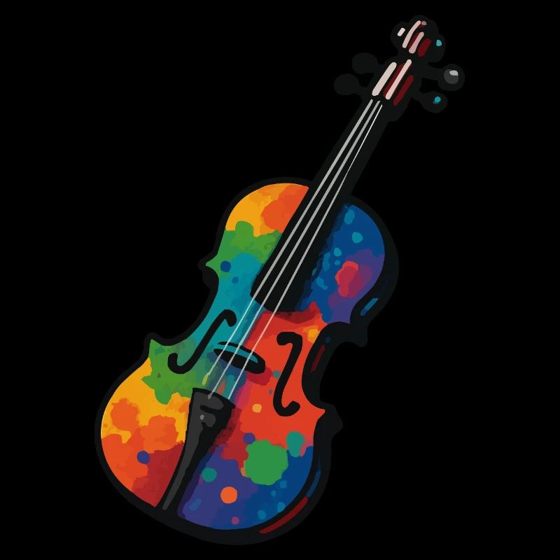 Violon Violon Éclaboussures de Couleur