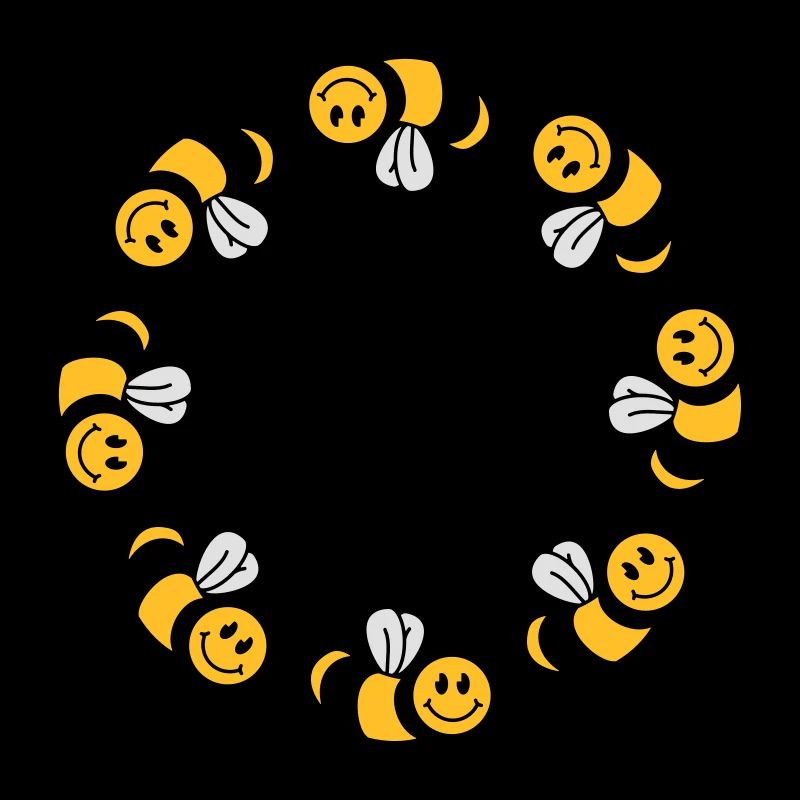 Funny bee circle pattern