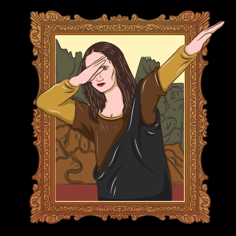 Dabbing Mona Lisa DAB dance dancing funny art