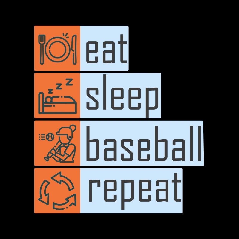 Manger dormir Baseball Répéter