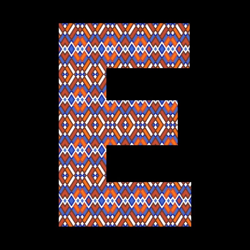 Monogram Letter E- geometric pattern