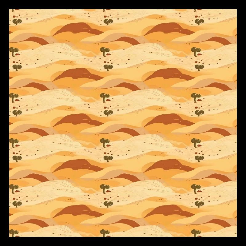 Desert Seamless Pattern Sand Sahara Dunes Arabic