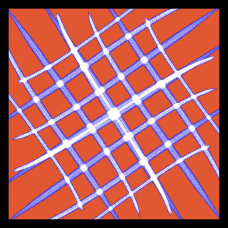 Grid pattern in white and blue