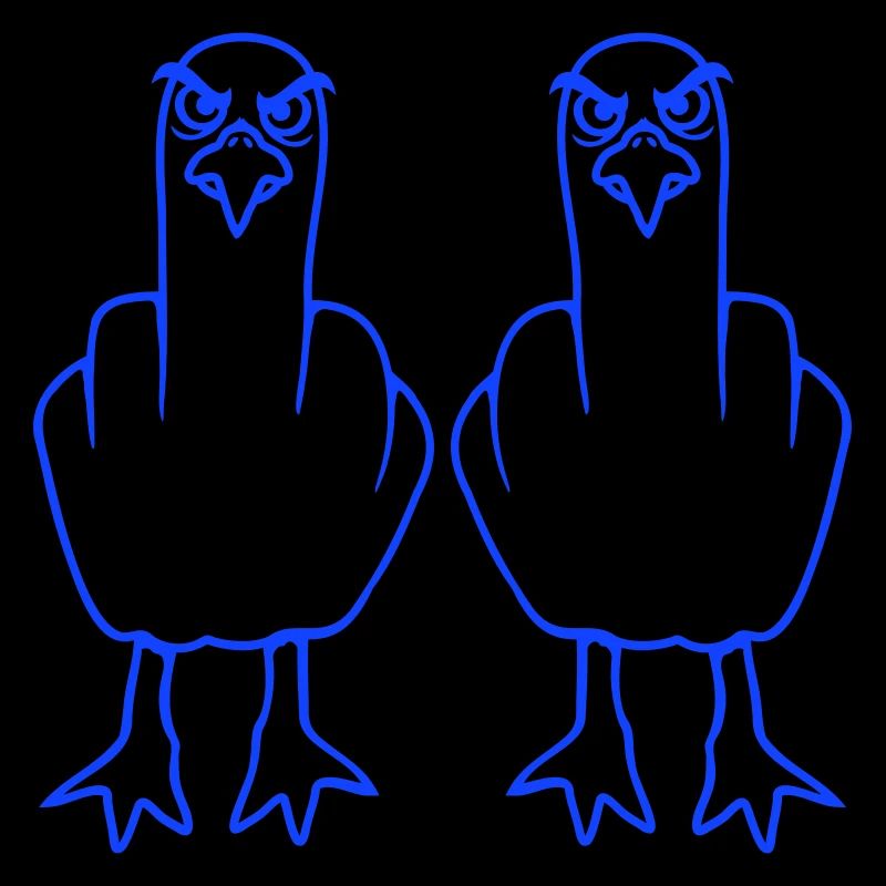 2 Seagulls Middle Finger Insult Stinkfinger Team