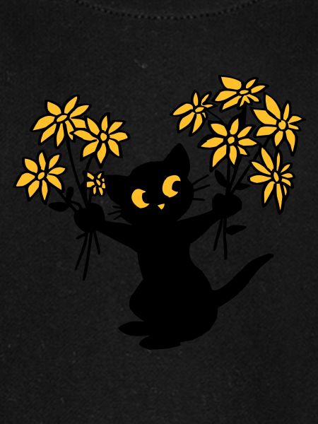Le chat aux fleurs