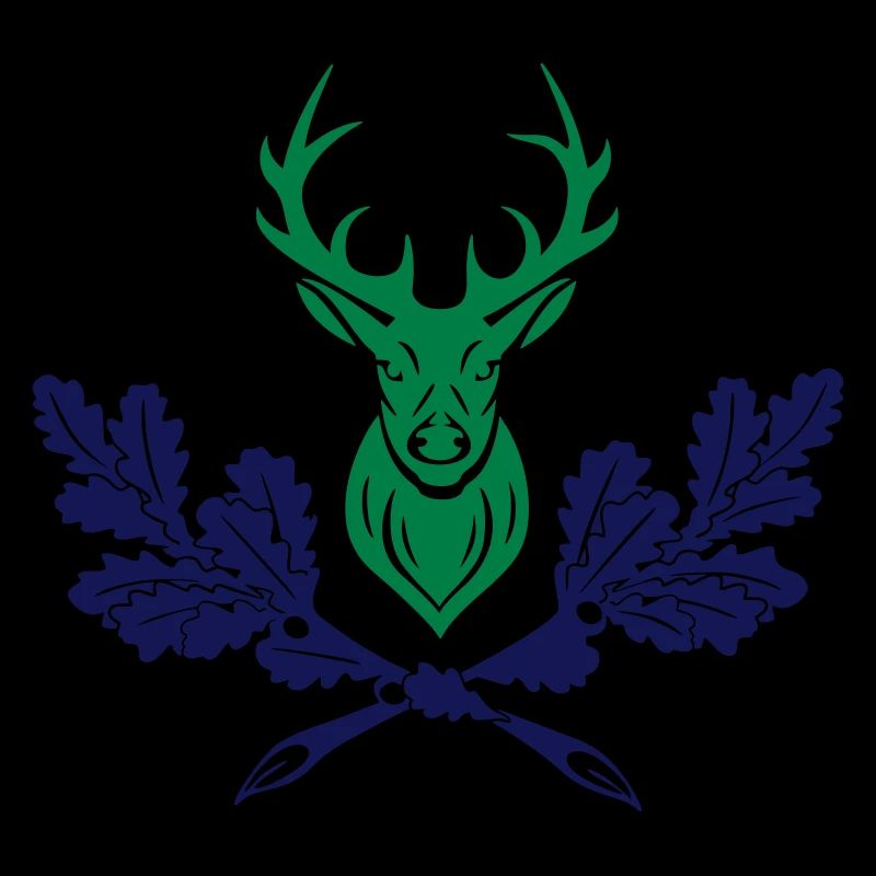 Hirsch Geweih Eiche Logo