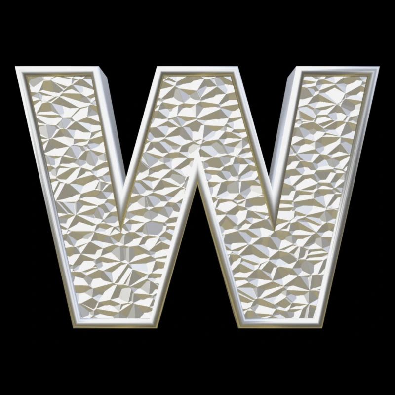 W, lettre, initiale, monogramme,