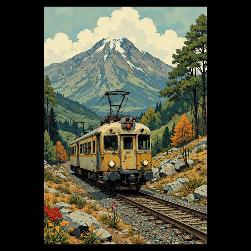 Image de train rétro