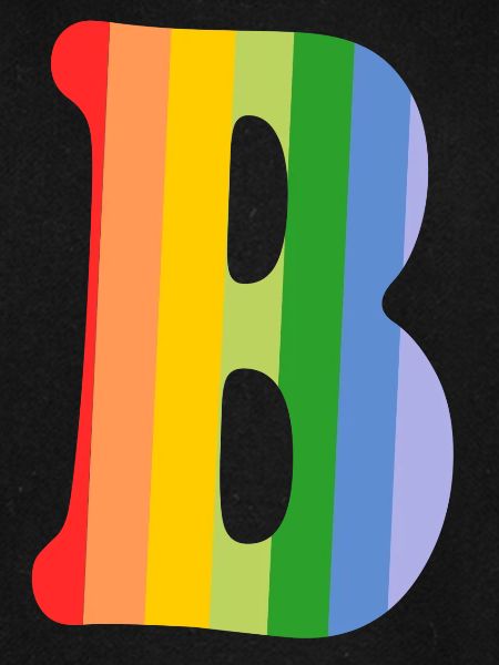 Buchstabe B Regenbogen