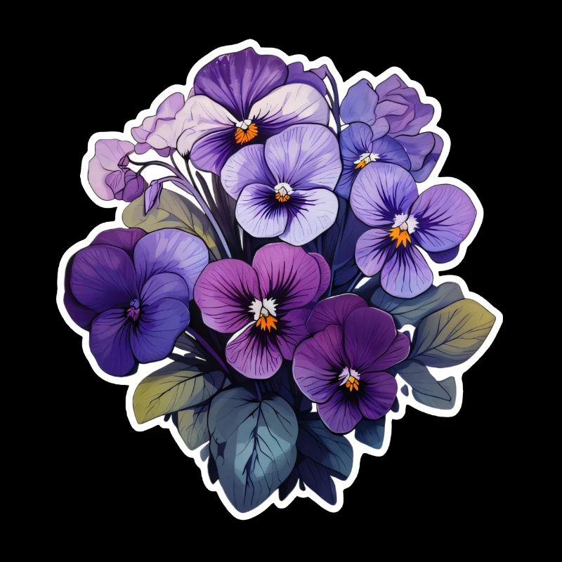 Pensée beaucoup de fleurs