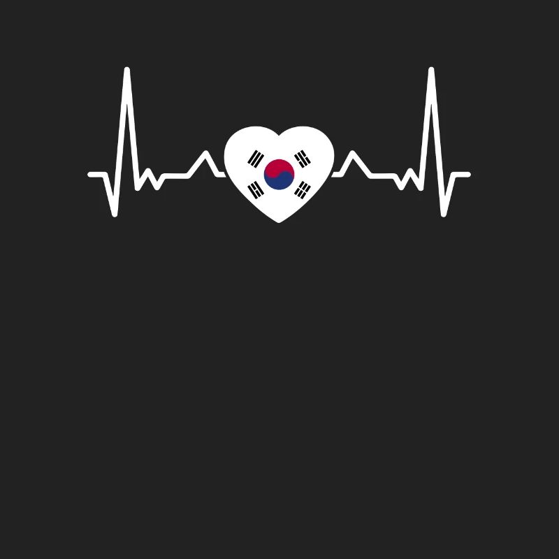 Corée du Sud Heartbeat Drapeau sud-coréen Coréens