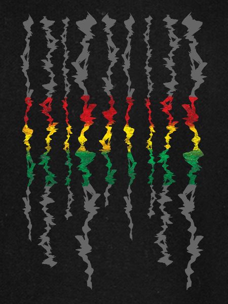 Rasta Farbband Graustufen Streifen