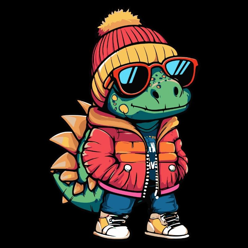 Dinosaur stegosaurus winter